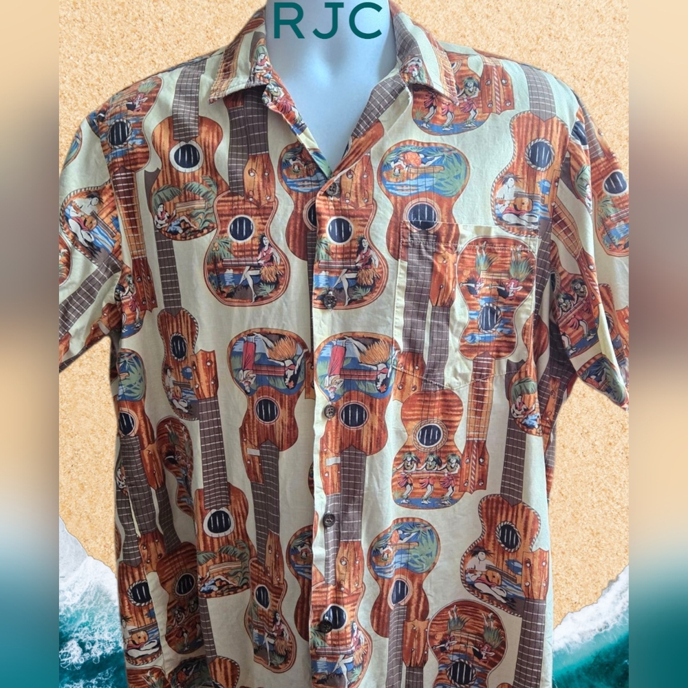 RJC size L Ukelele Aloha Shirt
